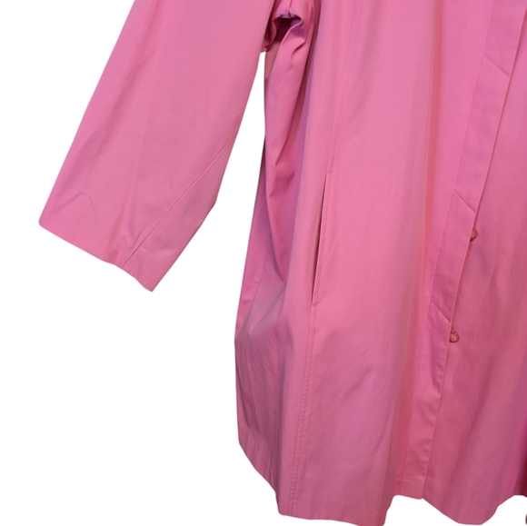 Jones New York Pink Raincoat Trenchcoat Pink Jacket Size 3X - Picture 3 of 11